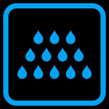 Damla vektör simgesi bir çerçeve içinde