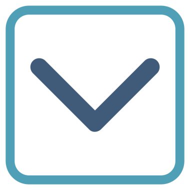 Vektör simgesi bir çerçeve içinde aşağı yön