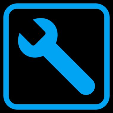 İngiliz anahtarı vektör simgesi bir çerçeve içinde