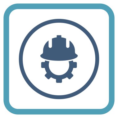 Geliştirme kask vektör simgesi bir çerçeve içinde