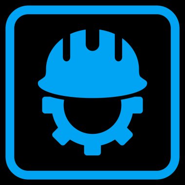 Geliştirme işçisi vektör simgesi bir çerçeve içinde