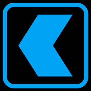 Yön sol vektör simgesi bir çerçeve içinde