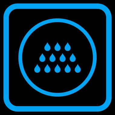 Damla vektör simgesi bir çerçeve içinde