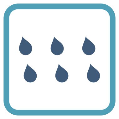 Damla vektör simgesi bir çerçeve içinde