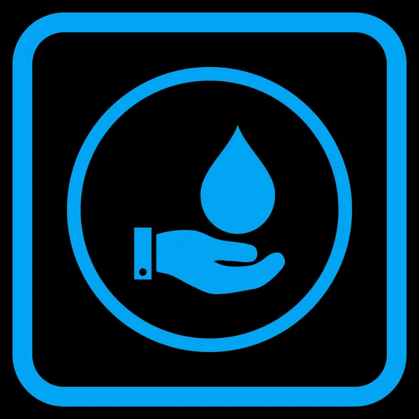 Ícone de vetor de serviço de água em um quadro — Vetor de Stock