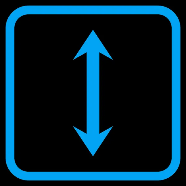 Ícone de vetor de aleta vertical em um quadro — Vetor de Stock