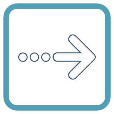 Doğru vektör simgesi bir çerçevede göndermek