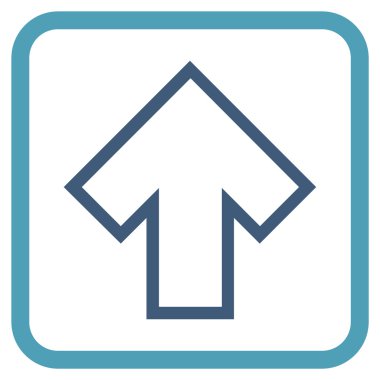 Vektör simgesi bir çerçeve içinde yukarı ok