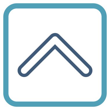 Vektör simgesi bir çerçeve içinde yukarı ok ucu