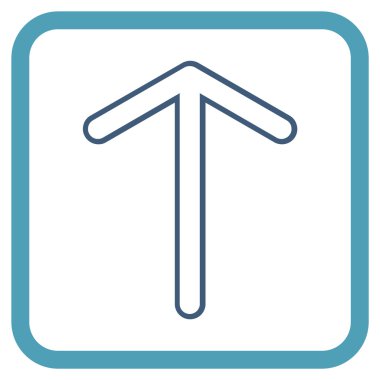 Vektör simgesi bir çerçeve içinde yukarı ok