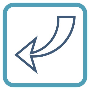 Vektör simgesi bir çerçeve içinde geri al