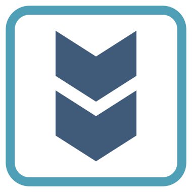 Vektör simgesi bir çerçeve içinde aşağı kaydır