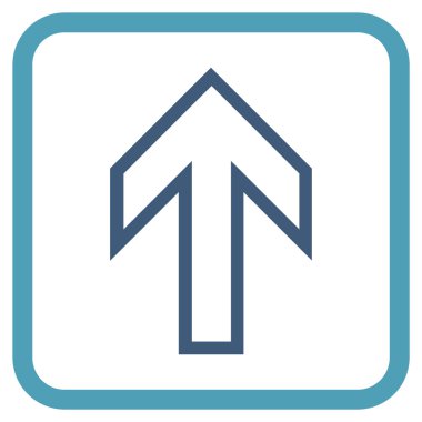 Vektör simgesi bir çerçeve içinde yukarı ok