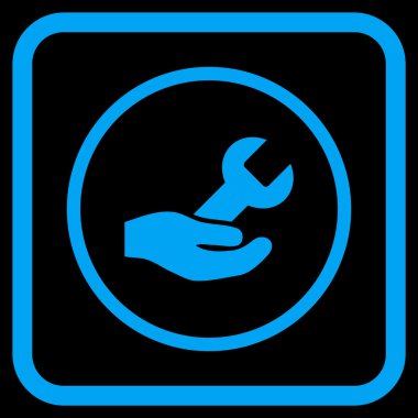 Onarım hizmeti vektör simgesi bir çerçeve içinde