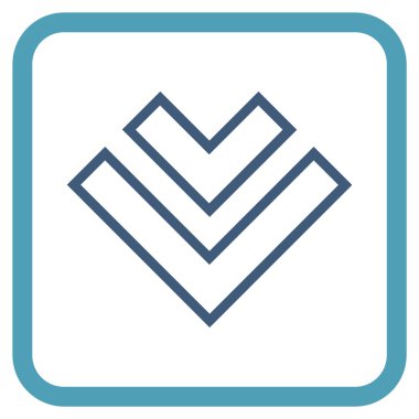 Vektör simgesi bir çerçeve içinde aşağı yön