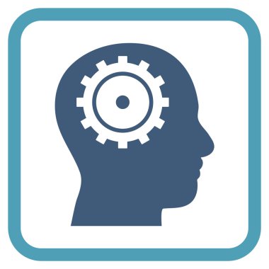 Akıl vektör simgesi bir çerçeve içinde