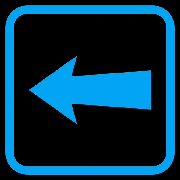Nyíl balra vektor ikonjára a keretben — Stock Vector