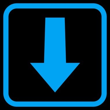 Vektör simgesi bir çerçeve içinde aşağı ok