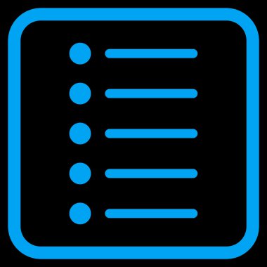 Öğeleri vektör simgesi bir çerçeve içinde