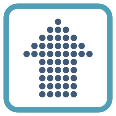 Vektör simgesi bir çerçeve içinde yukarı noktalı ok