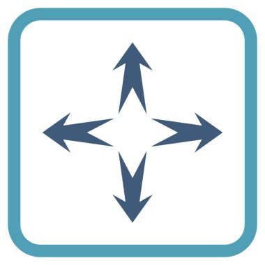 Genişletin okları vektör simgesi bir çerçeve içinde