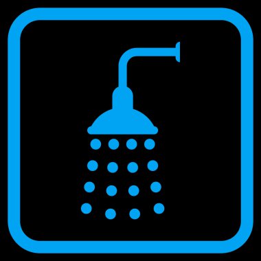 Duş vektör simgesi bir çerçeve içinde