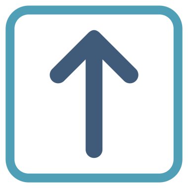 Vektör simgesi bir çerçeve içinde yukarı ok