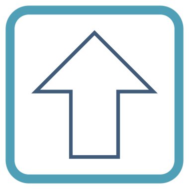 Vektör simgesi bir çerçeve içinde yukarı ok