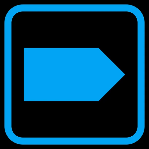 Direção direito vetor ícone em uma moldura — Vetor de Stock
