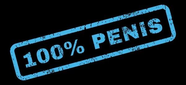 100 Prozent Penis-Text-Stempel — Stockvektor