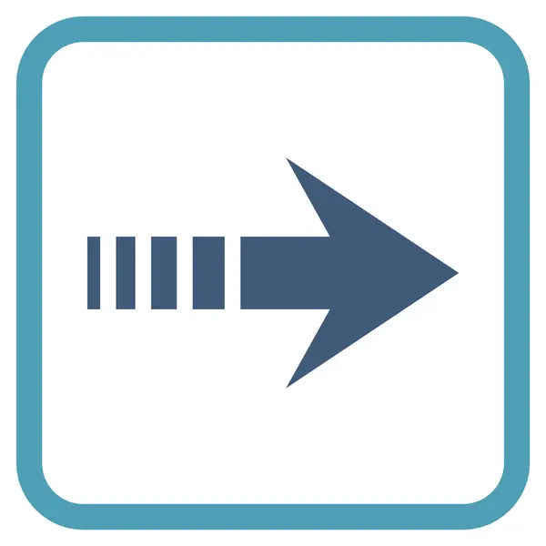 Enviar icono de vector derecho en un marco — Vector de stock