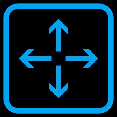 Genişletin okları vektör simgesi bir çerçeve içinde