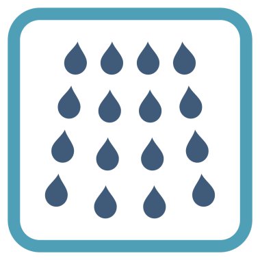 Damla vektör simgesi bir çerçeve içinde