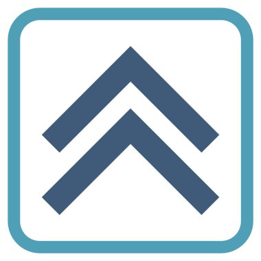 Vektör simgesi bir çerçeve içinde yukarı kayması