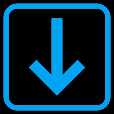 Bir çerçeve içinde ok vektör simgesi