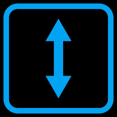 Dikey Çevir vektör simgesi bir çerçeve içinde