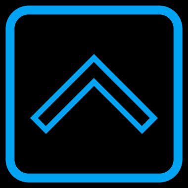 Vektör simgesi bir çerçeve içinde yukarı ok ucu