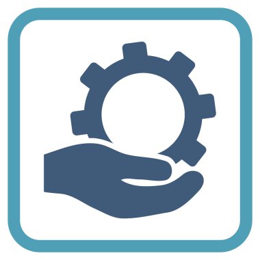 Hizmet vektör simgesi bir çerçeve içinde