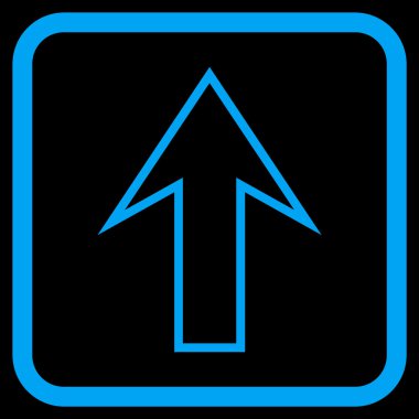 Vektör simgesi bir çerçeve içinde yukarı ok