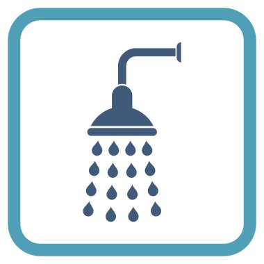 Duş vektör simgesi bir çerçeve içinde