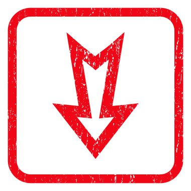 Simge lastik damgası aşağı ok