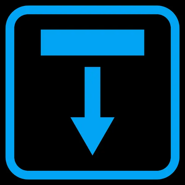 Tirez vers le bas Icône vectorielle dans un cadre — Image vectorielle