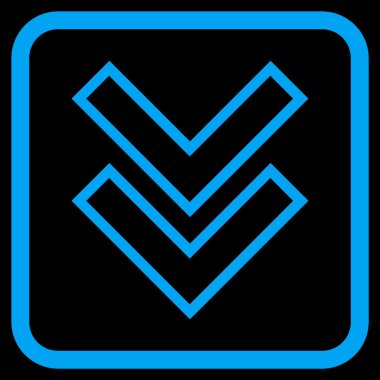 Vektör simgesi bir çerçeve içinde aşağı kaydır