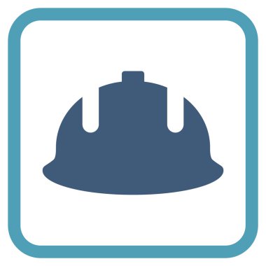 İnşaat kask vektör simgesi bir çerçeve içinde