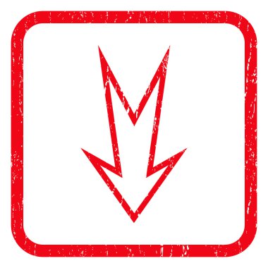 Simge lastik damgası aşağı ok