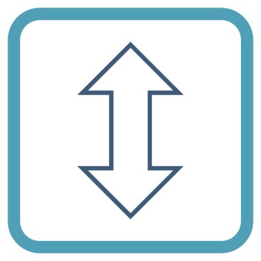 Exchange dikey vektör simgesi bir çerçeve içinde