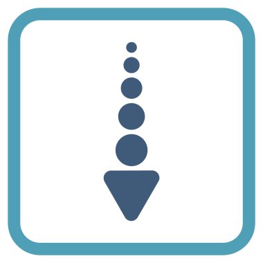 Vektör simgesi bir çerçeve içinde aşağı ok