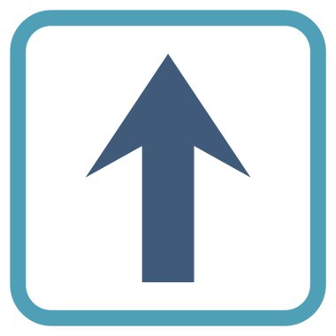 Vektör simgesi bir çerçeve içinde yukarı ok