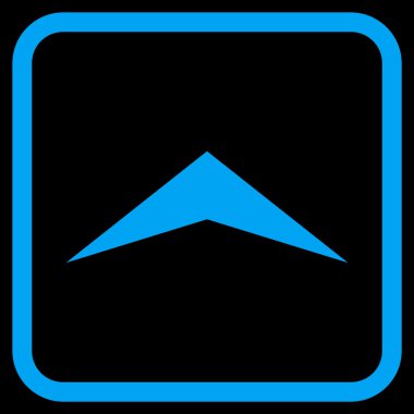 Vektör simgesi bir çerçeve içinde yukarı ok ucu