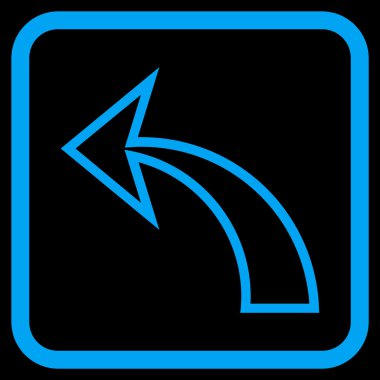 Vektör simgesi bir çerçeve içinde geri al